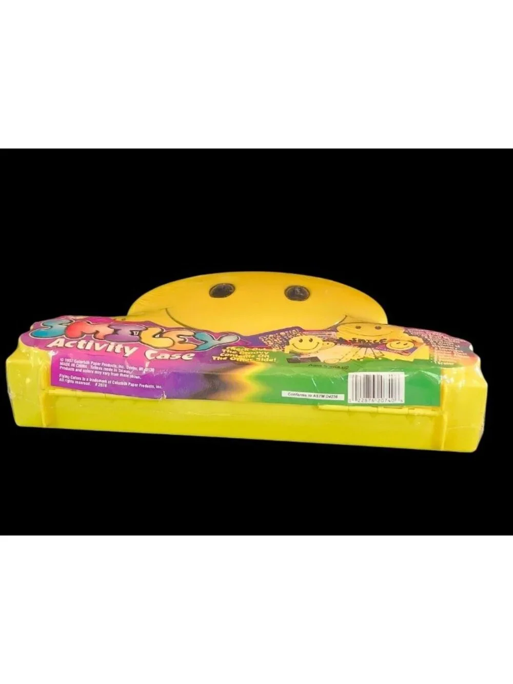 Smiley Kids Activity Case 1990s Retro Sealed Carry Case  Stationery Stickers Toy
